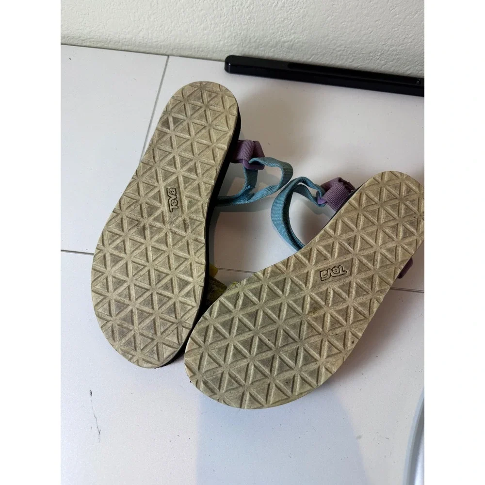 Teva Original Universal Sandals Kids Size 10 Colorblock‎ Adjustable Sporty Retro